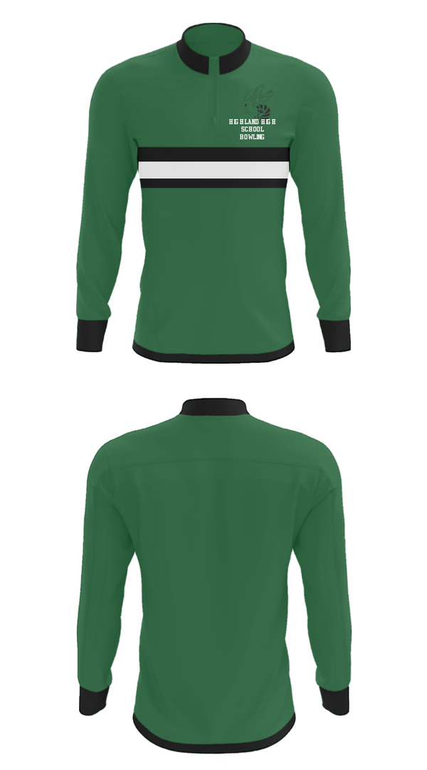 Quarter Zip Jacket, Highland High School Bowling, Bowling, Teamtime, Team time, sublimation, custom sports apparel, team uniforms, spirit wear, spiritwear, sports uniforms, custom shirts, team store, custom team store, fundraiser sports, apparel fundraiser