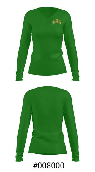 Women's Long Sleeve Vneck Shirt, Bethel High School, Wrestling, Teamtime, Team time, sublimation, custom sports apparel, team uniforms, spirit wear, spiritwear, sports uniforms, custom shirts, team store, custom team store, fundraiser sports, apparel fundraiser