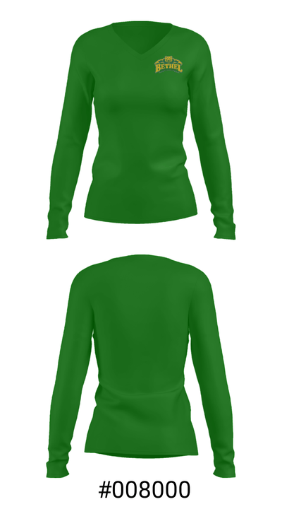 Bethel High School 30523815 Women's Long Sleeve V-neck Shirt - 20