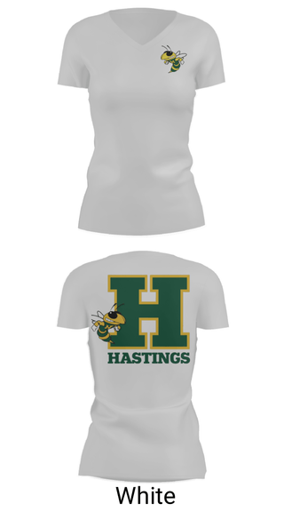 Women's Short Sleeve Vneck Shirt, Hastings High School Basketball, Men's Basketball, Teamtime, Team time, sublimation, custom sports apparel, team uniforms, spirit wear, spiritwear, sports uniforms, custom shirts, team store, custom team store, fundraiser sports, apparel fundraiser