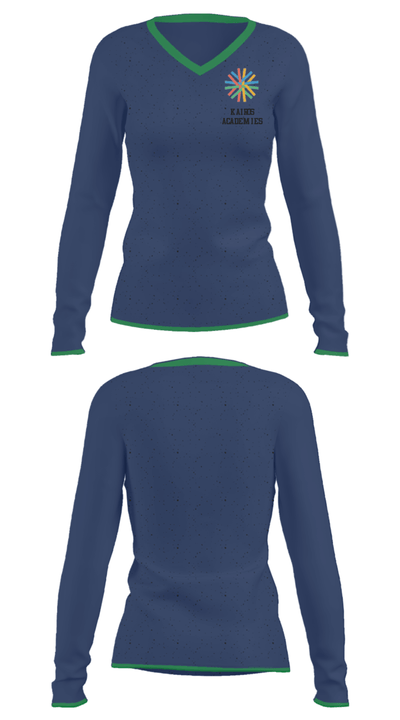 Kairos Academies 47520743 Women's Long Sleeve V-neck Shirt - 33