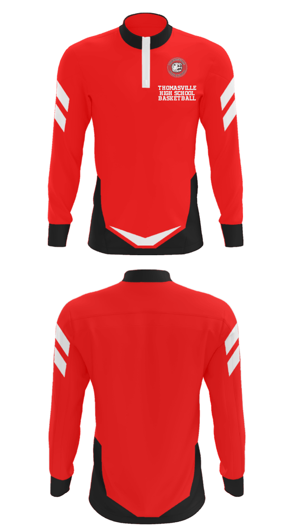 Quarter Zip Jacket, Thomasville High School Basketball, Women's Basketball, Teamtime, Team time, sublimation, custom sports apparel, team uniforms, spirit wear, spiritwear, sports uniforms, custom shirts, team store, custom team store, fundraiser sports, apparel fundraiser