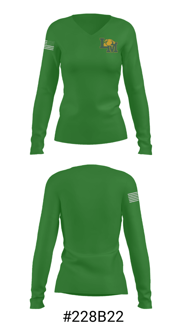 Women's Long Sleeve Vneck Shirt, Little Miami Panthers, Men's Lacrosse, Teamtime, Team time, sublimation, custom sports apparel, team uniforms, spirit wear, spiritwear, sports uniforms, custom shirts, team store, custom team store, fundraiser sports, apparel fundraiser