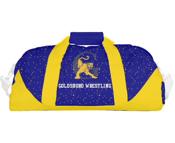 Duffle Bag, Goldsboro High School Wrestling, Wrestling, Teamtime, Team time, sublimation, custom sports apparel, team uniforms, spirit wear, spiritwear, sports uniforms, custom shirts, team store, custom team store, fundraiser sports, apparel fundraiser