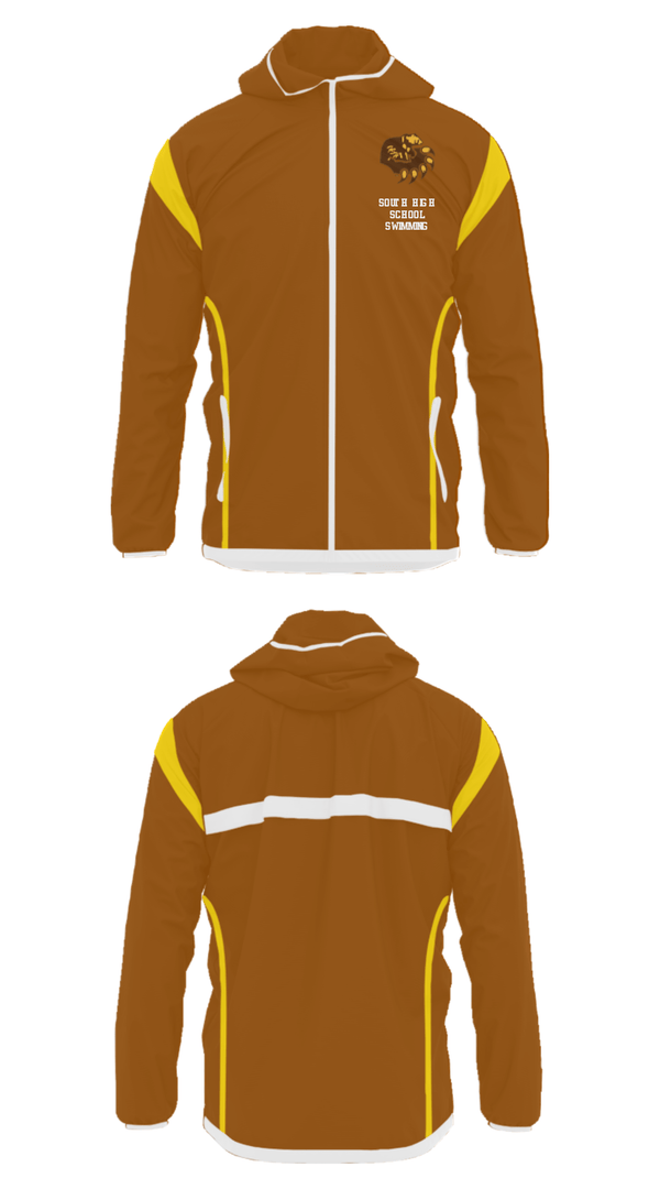 Windbreaker, South High School Swimming, Swimming, Teamtime, Team time, sublimation, custom sports apparel, team uniforms, spirit wear, spiritwear, sports uniforms, custom shirts, team store, custom team store, fundraiser sports, apparel fundraiser