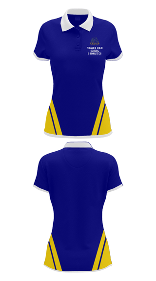 Women's Short Sleeve Performance Polo, Fraser High School Gymnastics, Spirit Store, Teamtime, Team time, sublimation, custom sports apparel, team uniforms, spirit wear, spiritwear, sports uniforms, custom shirts, team store, custom team store, fundraiser sports, apparel fundraiser