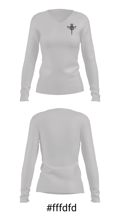 CONFLICTED RECORDS 65697530 Women's Long Sleeve V-neck Shirt - 20