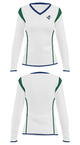 Women's Long Sleeve Vneck Shirt, Pine Creek High School Basketball, Women's Basketball, Teamtime, Team time, sublimation, custom sports apparel, team uniforms, spirit wear, spiritwear, sports uniforms, custom shirts, team store, custom team store, fundraiser sports, apparel fundraiser