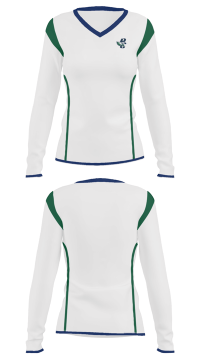 Pine Creek High School Basketball 66503429 Women's Long Sleeve V-neck Shirt - 36