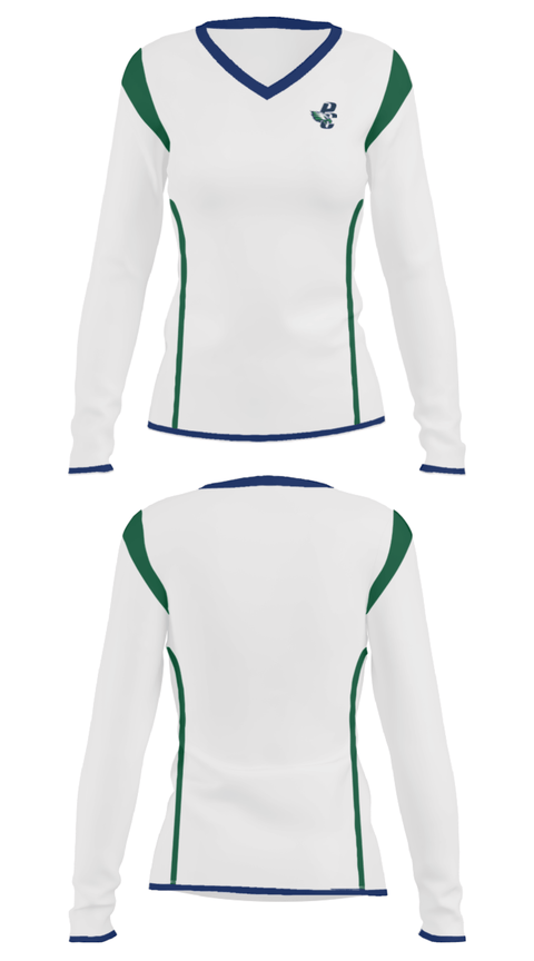Women's Long Sleeve Vneck Shirt, Pine Creek High School Basketball, Women's Basketball, Teamtime, Team time, sublimation, custom sports apparel, team uniforms, spirit wear, spiritwear, sports uniforms, custom shirts, team store, custom team store, fundraiser sports, apparel fundraiser