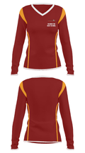 Herington High School 12887236 Women's Long Sleeve V-neck Shirt - 33