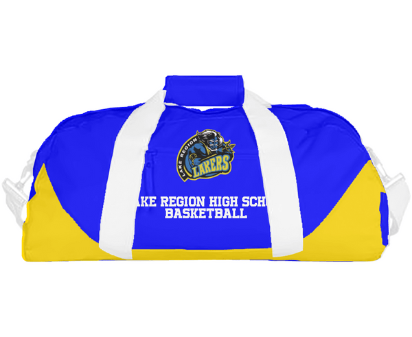 Duffle Bag, Lake Region High School Basketball, Women's Basketball, Teamtime, Team time, sublimation, custom sports apparel, team uniforms, spirit wear, spiritwear, sports uniforms, custom shirts, team store, custom team store, fundraiser sports, apparel fundraiser