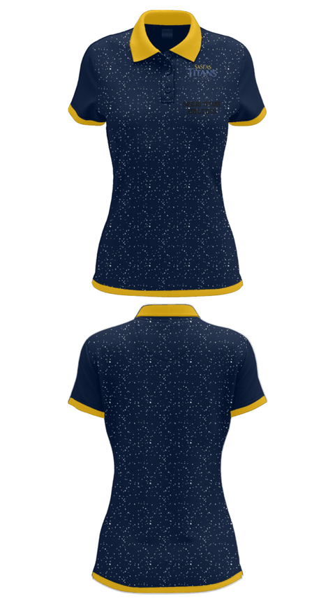 Women's Short Sleeve Performance Polo, Saseas Titans Athletics, Spirit Store, Teamtime, Team time, sublimation, custom sports apparel, team uniforms, spirit wear, spiritwear, sports uniforms, custom shirts, team store, custom team store, fundraiser sports, apparel fundraiser