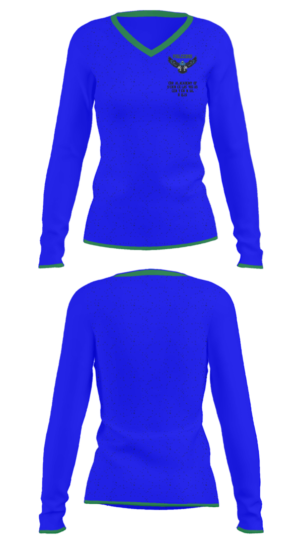Women's Long Sleeve Vneck Shirt, Coral Academy Of Science Las Vegas Centennial Hills, Spirit Store, Teamtime, Team time, sublimation, custom sports apparel, team uniforms, spirit wear, spiritwear, sports uniforms, custom shirts, team store, custom team store, fundraiser sports, apparel fundraiser