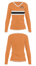 Cunningham School 39568608 Women's Long Sleeve V-neck Shirt - 33