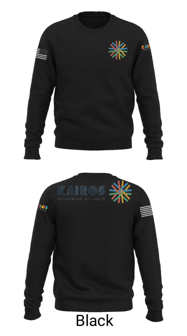 Crew Neck Sweatshirt, Kairos Academies, Spirit Store, Teamtime, Team time, sublimation, custom sports apparel, team uniforms, spirit wear, spiritwear, sports uniforms, custom shirts, team store, custom team store, fundraiser sports, apparel fundraiser