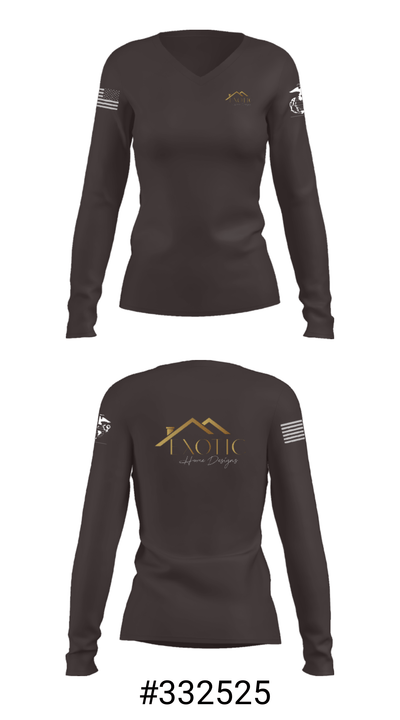 Exotic home designs 63002040 Women's Long Sleeve V-neck Shirt - 20