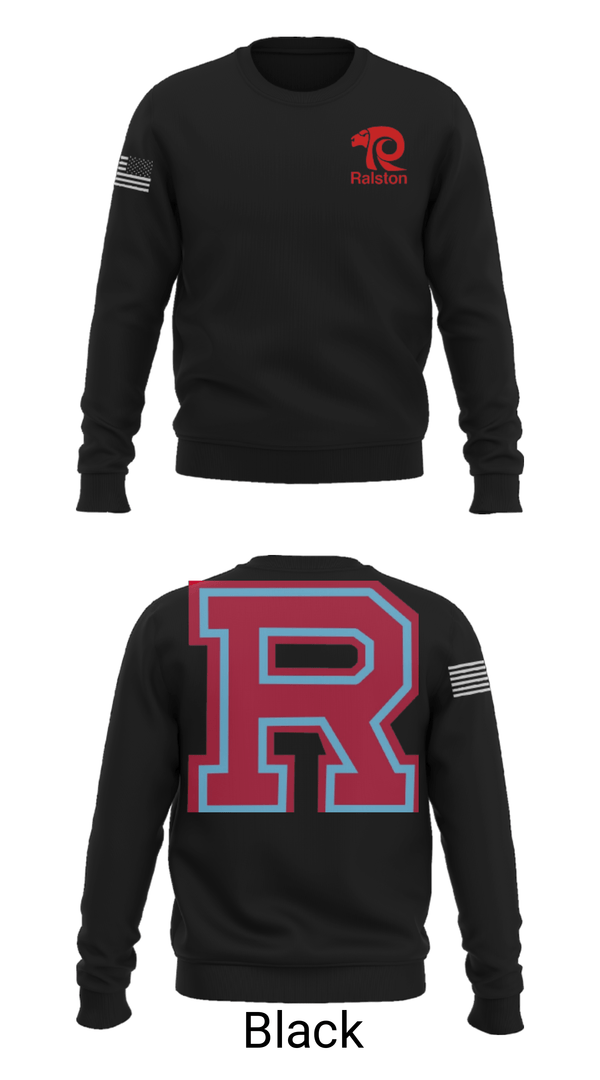 Crew Neck Sweatshirt, Ralston High School Wrestling, Wrestling, Teamtime, Team time, sublimation, custom sports apparel, team uniforms, spirit wear, spiritwear, sports uniforms, custom shirts, team store, custom team store, fundraiser sports, apparel fundraiser