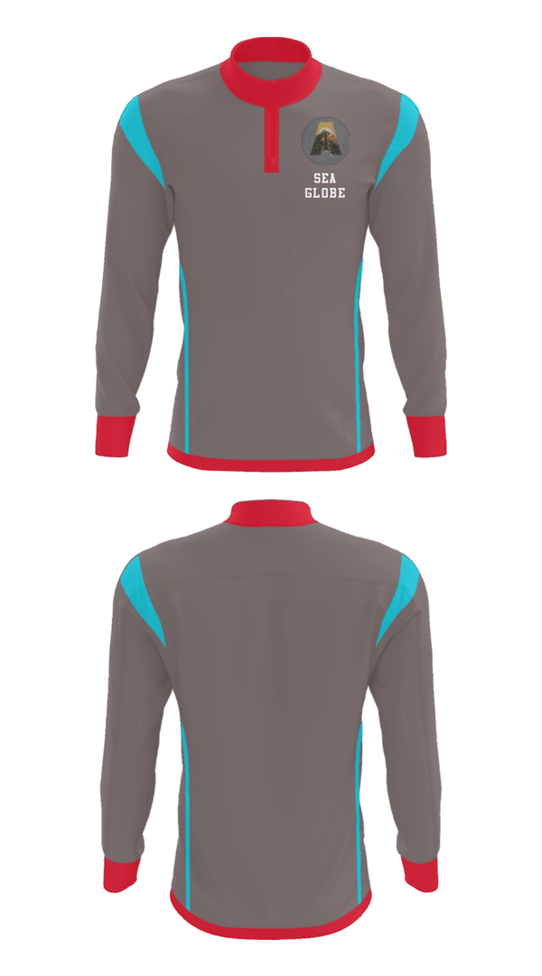 Quarter Zip Jacket, Sea globe, , Teamtime, Team time, sublimation, custom sports apparel, team uniforms, spirit wear, spiritwear, sports uniforms, custom shirts, team store, custom team store, fundraiser sports, apparel fundraiser