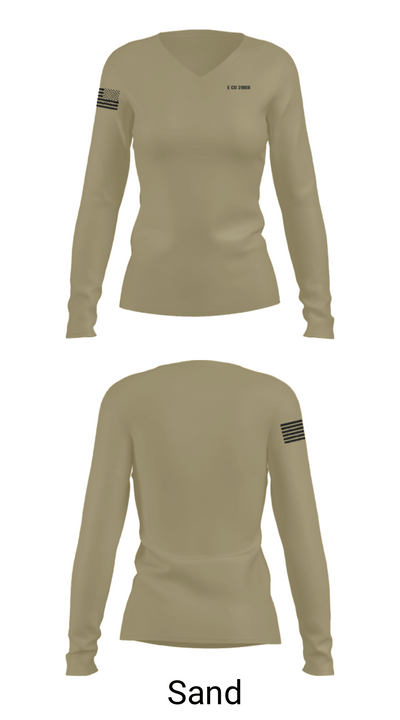 E CO 21BEB 21998530 Women's Long Sleeve V-neck Shirt - 47