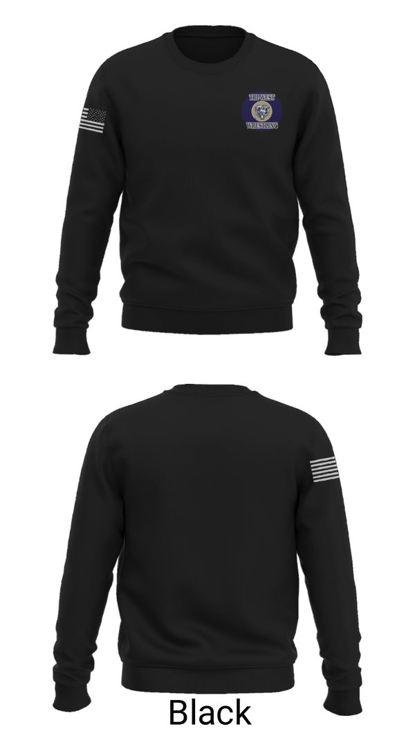 Crew Neck Sweatshirt, Tri-West High School Wrestling, Wrestling, Teamtime, Team time, sublimation, custom sports apparel, team uniforms, spirit wear, spiritwear, sports uniforms, custom shirts, team store, custom team store, fundraiser sports, apparel fundraiser