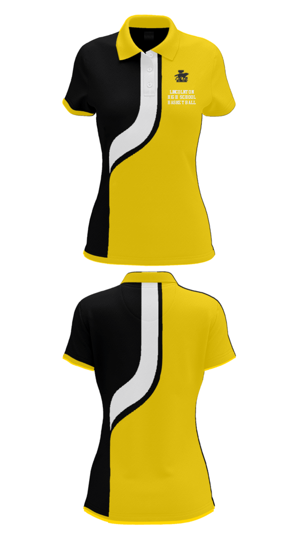 Women's Short Sleeve Performance Polo, Lincolnton High School Basketball, Men's Basketball, Teamtime, Team time, sublimation, custom sports apparel, team uniforms, spirit wear, spiritwear, sports uniforms, custom shirts, team store, custom team store, fundraiser sports, apparel fundraiser