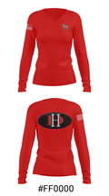 Aurora Junior High School Basketball 76390681 Women's Long Sleeve V-neck Shirt - 20
