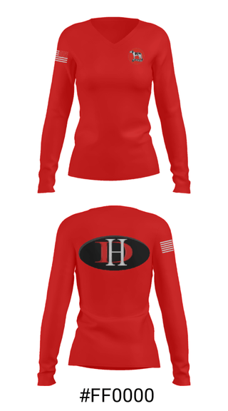 Women's Long Sleeve Vneck Shirt, Aurora Junior High School Basketball, Men's Basketball, Teamtime, Team time, sublimation, custom sports apparel, team uniforms, spirit wear, spiritwear, sports uniforms, custom shirts, team store, custom team store, fundraiser sports, apparel fundraiser