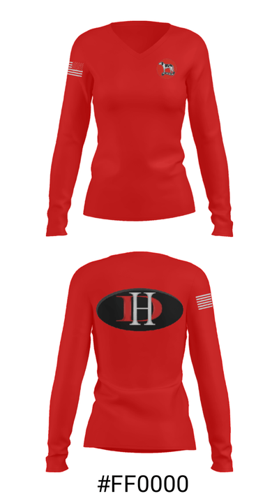 Aurora Junior High School Basketball 76390681 Women's Long Sleeve V-neck Shirt - 20