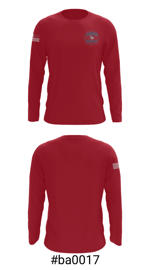 Long Sleeve Performance Shirt, Voorhees Basketball Association, Women's Basketball, Teamtime, Team time, sublimation, custom sports apparel, team uniforms, spirit wear, spiritwear, sports uniforms, custom shirts, team store, custom team store, fundraiser sports, apparel fundraiser