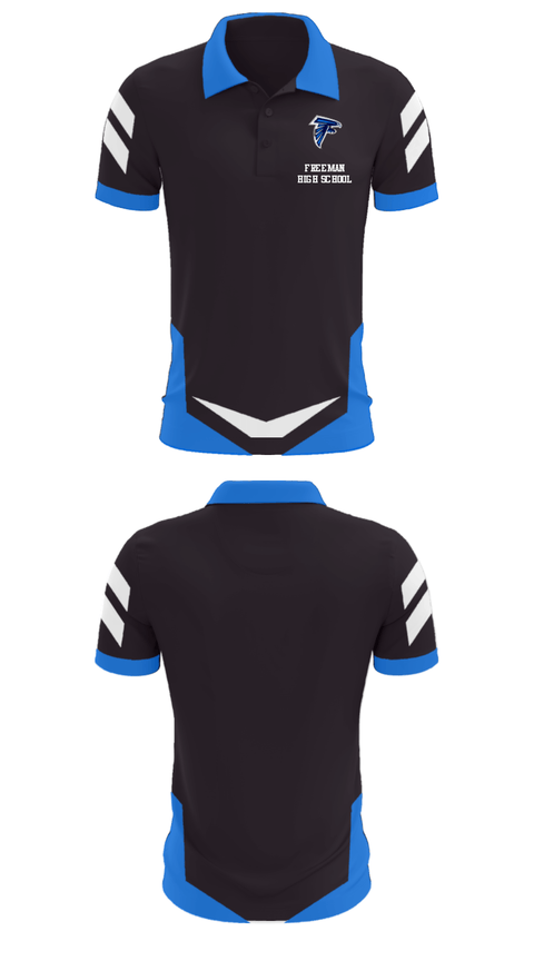 Short Sleeve Performance Polo, Freeman High School, Spirit Store, Teamtime, Team time, sublimation, custom sports apparel, team uniforms, spirit wear, spiritwear, sports uniforms, custom shirts, team store, custom team store, fundraiser sports, apparel fundraiser