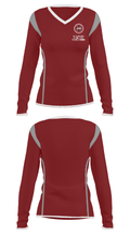 Healdsburg Senior High School Swimming 51370410 Women's Long Sleeve V-neck Shirt - 30