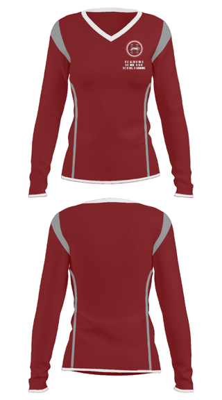 Women's Long Sleeve Vneck Shirt, Healdsburg Senior High School Swimming, Swimming, Teamtime, Team time, sublimation, custom sports apparel, team uniforms, spirit wear, spiritwear, sports uniforms, custom shirts, team store, custom team store, fundraiser sports, apparel fundraiser