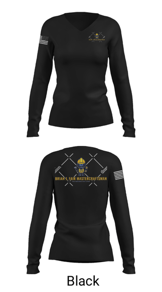 Women's Long Sleeve Vneck Shirt, Brian J Fair Master Craftsman, , Teamtime, Team time, sublimation, custom sports apparel, team uniforms, spirit wear, spiritwear, sports uniforms, custom shirts, team store, custom team store, fundraiser sports, apparel fundraiser