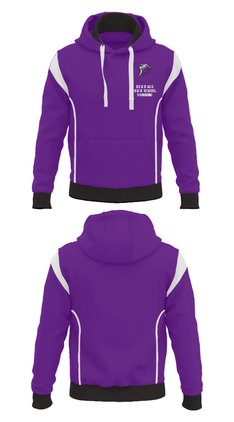 Hoodie, Heritage High School Swimming, Swimming, Teamtime, Team time, sublimation, custom sports apparel, team uniforms, spirit wear, spiritwear, sports uniforms, custom shirts, team store, custom team store, fundraiser sports, apparel fundraiser