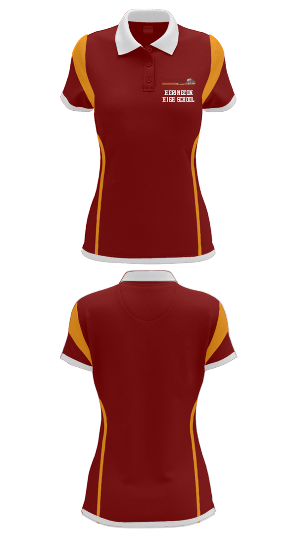 Women's Short Sleeve Performance Polo, Herington High School, Spirit Store, Teamtime, Team time, sublimation, custom sports apparel, team uniforms, spirit wear, spiritwear, sports uniforms, custom shirts, team store, custom team store, fundraiser sports, apparel fundraiser