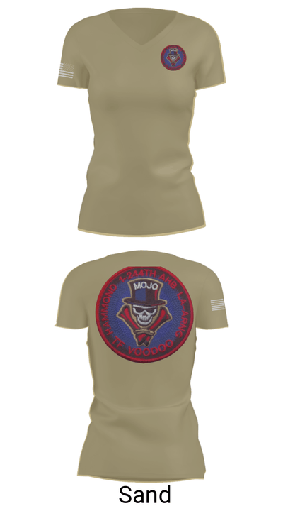 1-244th AASF 18412606 Women's Short Sleeve V-neck Shirt - 43