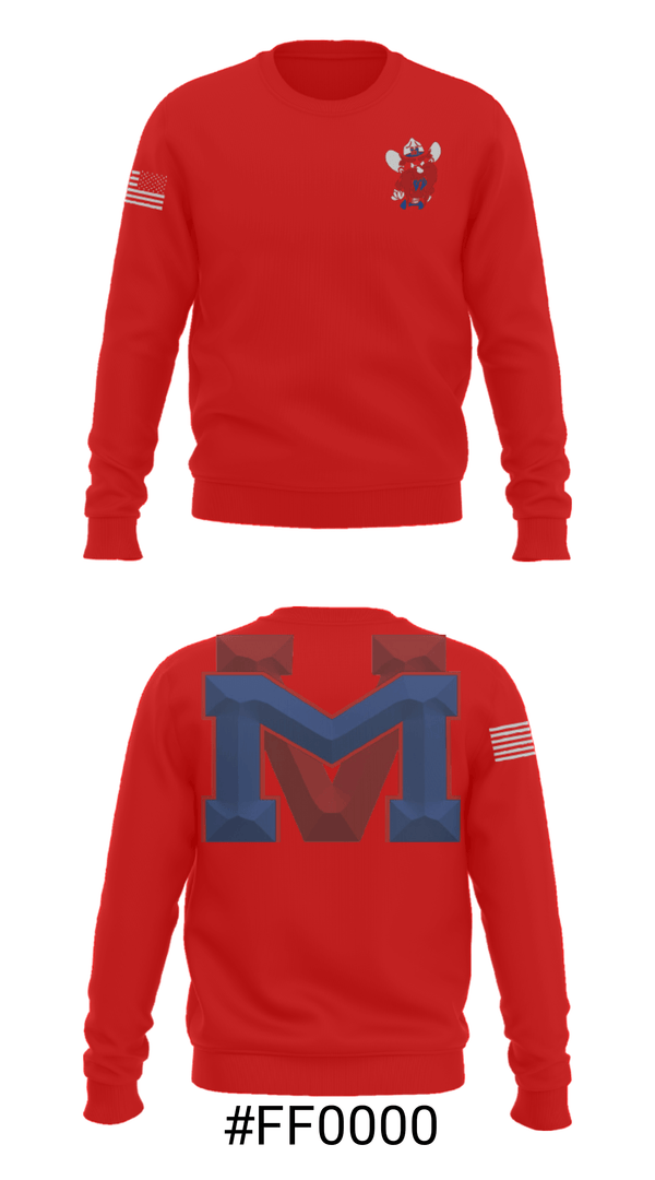 Crew Neck Sweatshirt, Medicine Valley High School Wrestling, Wrestling, Teamtime, Team time, sublimation, custom sports apparel, team uniforms, spirit wear, spiritwear, sports uniforms, custom shirts, team store, custom team store, fundraiser sports, apparel fundraiser