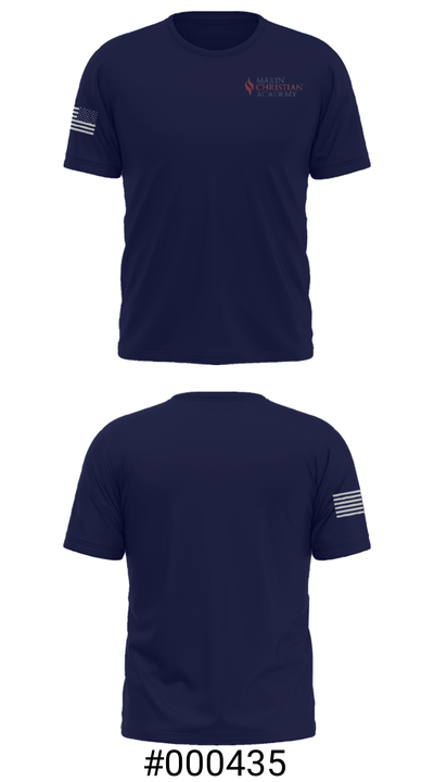 Marin Christian Academy 38900437 Short Sleeve Performance Shirt - 19