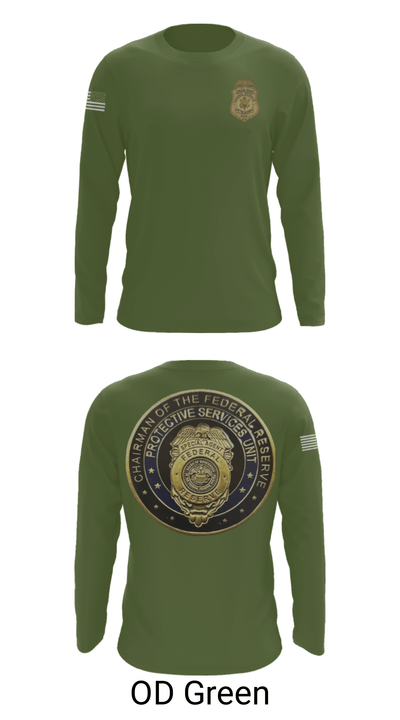 United States Federal Reserve Police 30952270 Long Sleeve Performance Shirt - 27