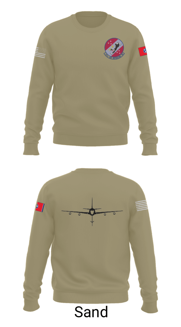 Crew Neck Sweatshirt, 151st Air Refueling Squadron, Air Force, Teamtime, Team time, sublimation, custom sports apparel, team uniforms, spirit wear, spiritwear, sports uniforms, custom shirts, team store, custom team store, fundraiser sports, apparel fundraiser
