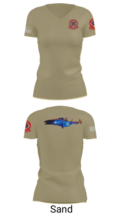 Diamond Backs VFA-102 23463151 Women's Short Sleeve V-neck Shirt - 44