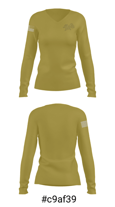 Marietta High School Basketball 5231469 Women's Long Sleeve V-neck Shirt - 20