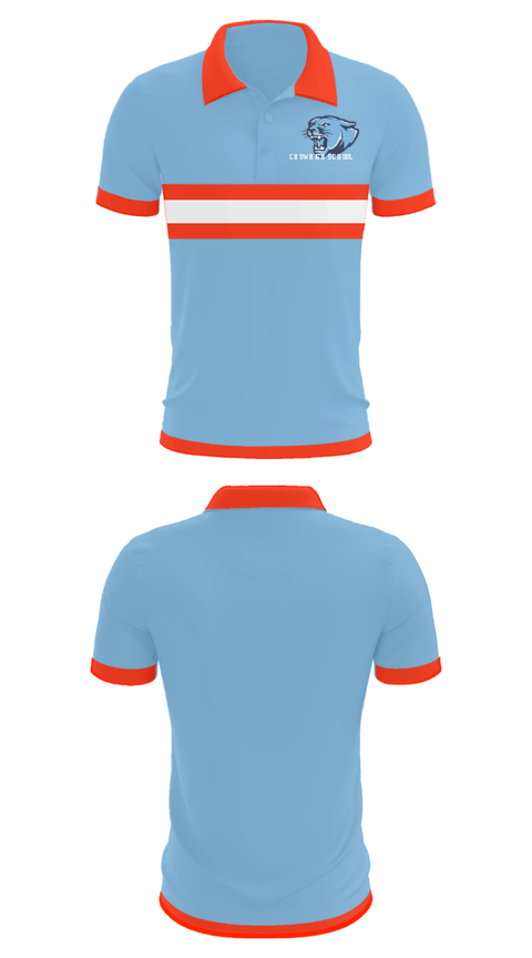 Short Sleeve Performance Polo, Crow High School, Spirit Store, Teamtime, Team time, sublimation, custom sports apparel, team uniforms, spirit wear, spiritwear, sports uniforms, custom shirts, team store, custom team store, fundraiser sports, apparel fundraiser