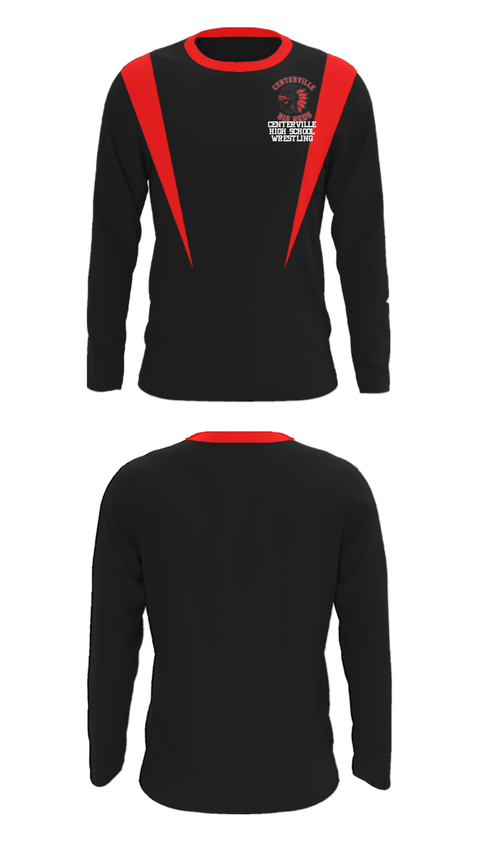 Long Sleeve Performance Shirt, Centerville High School Wrestling, Wrestling, Teamtime, Team time, sublimation, custom sports apparel, team uniforms, spirit wear, spiritwear, sports uniforms, custom shirts, team store, custom team store, fundraiser sports, apparel fundraiser