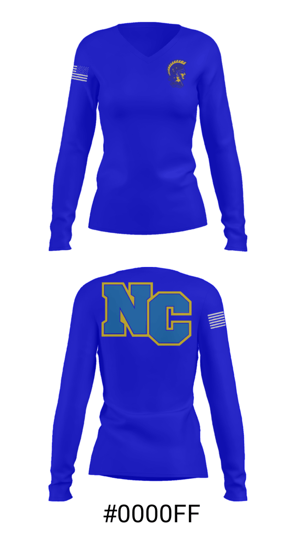 Women's Long Sleeve Vneck Shirt, North County Middle School Basketball, Women's Basketball, Teamtime, Team time, sublimation, custom sports apparel, team uniforms, spirit wear, spiritwear, sports uniforms, custom shirts, team store, custom team store, fundraiser sports, apparel fundraiser