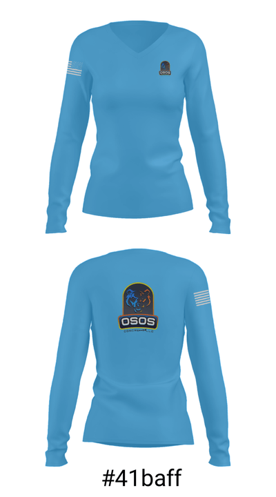 OSOS CONCRETE LLC 97572921 Women's Long Sleeve V-neck Shirt - 20