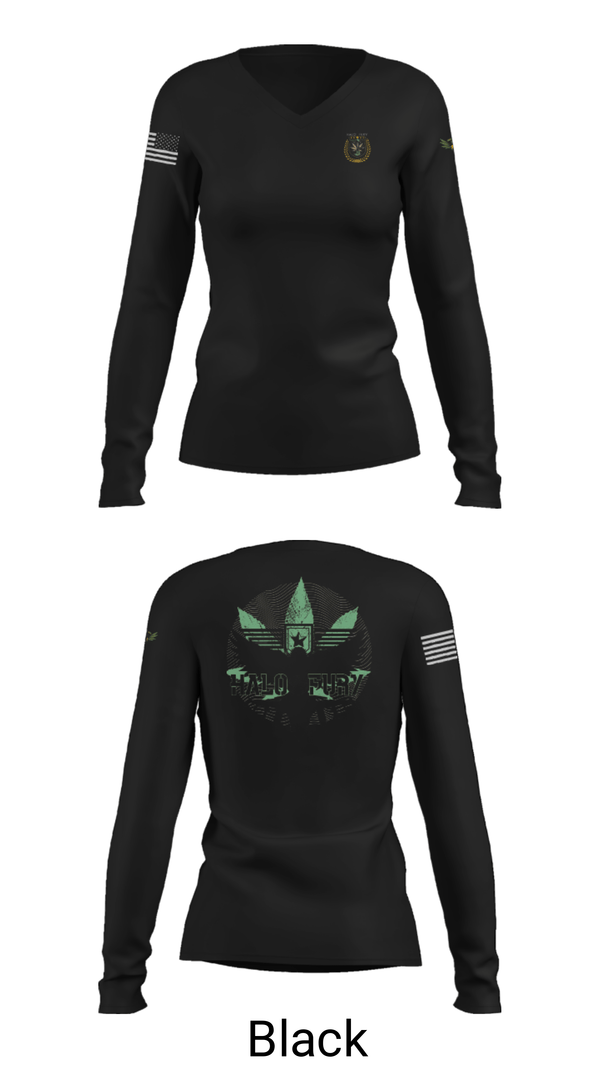 Women's Long Sleeve Vneck Shirt, HALO-FURY, , Teamtime, Team time, sublimation, custom sports apparel, team uniforms, spirit wear, spiritwear, sports uniforms, custom shirts, team store, custom team store, fundraiser sports, apparel fundraiser