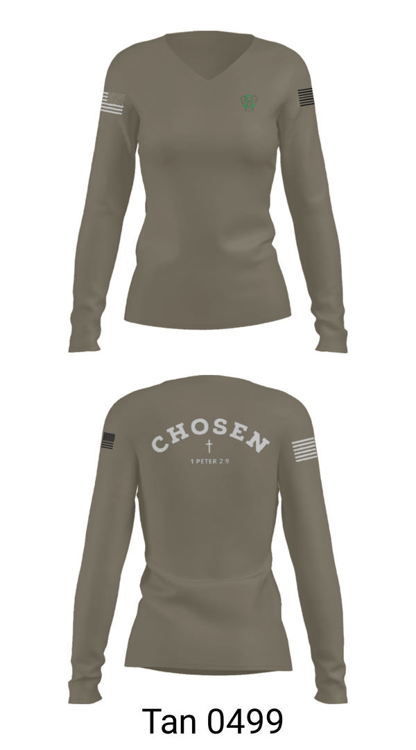 Women's Long Sleeve Vneck Shirt, Elephant, , Teamtime, Team time, sublimation, custom sports apparel, team uniforms, spirit wear, spiritwear, sports uniforms, custom shirts, team store, custom team store, fundraiser sports, apparel fundraiser