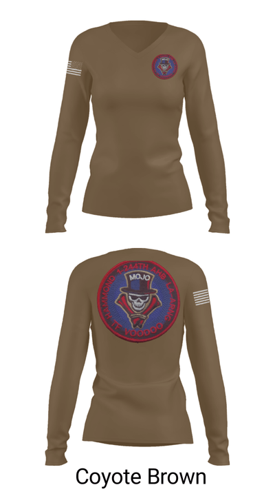 1-244th AASF 18412606 Women's Long Sleeve V-neck Shirt - 15